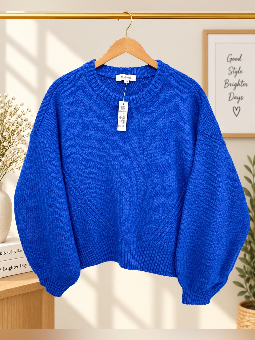 MADEWELL Blue Cozy Crewneck Sweater - Women